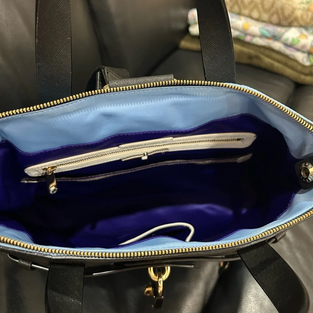 Henri Bendel Black and Blue Bag/ Backpack - Picture 10 of 16